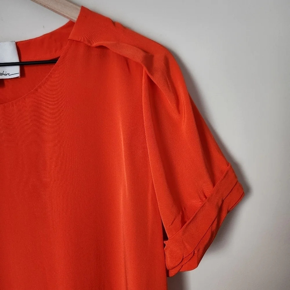 3.1 Phillip Lim | 100% Silk Short Sleeve Shift Mini Dress - Size 6 - Picture 4 of 13